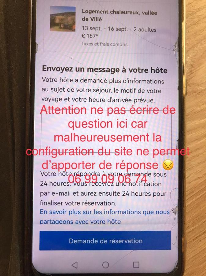 Logement Chaleureux, Vallee De Ville Steige Eksteriør bilde